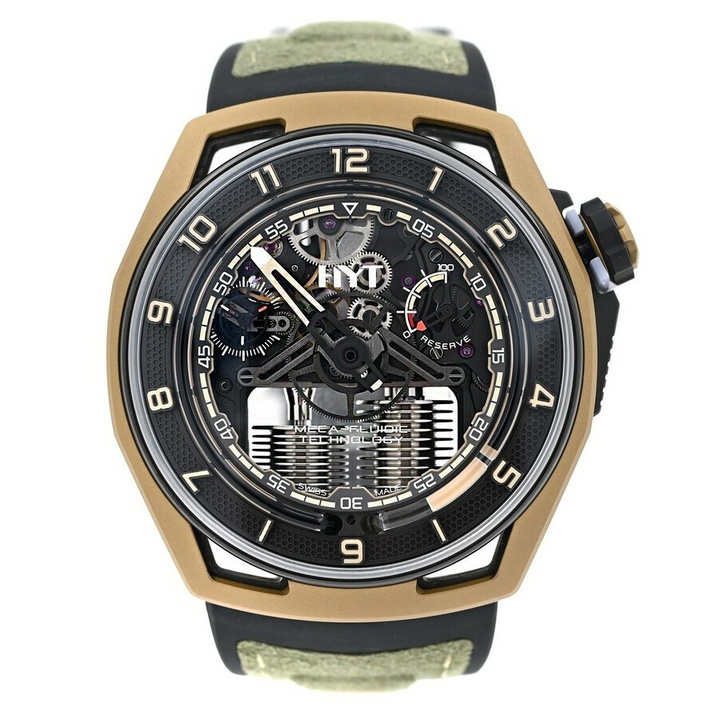 Photo: HYT Hastroid Hand Wind Black Dial Mens Watch H02756-A