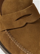 SID MASHBURN - Suede Penny Loafers - Brown