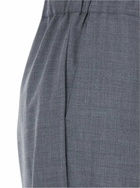 SEMICOUTURE buddy Grey Cropped Pants With Drawstring Waist In Cotton Woman