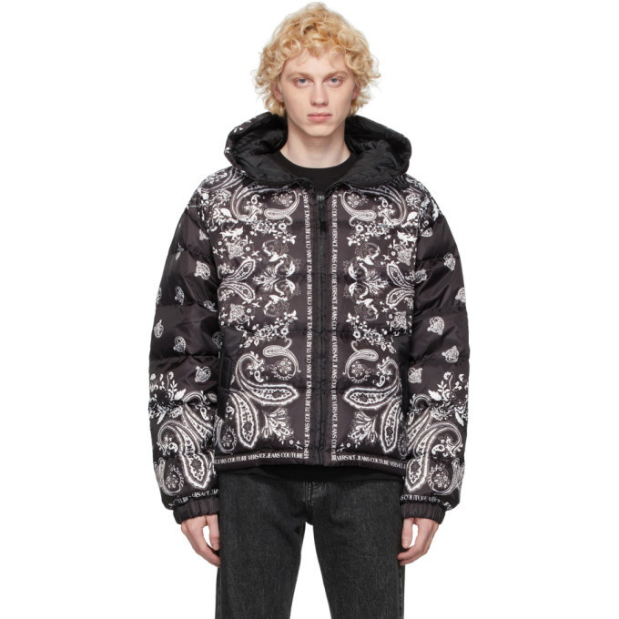 Photo: Versace Jeans Couture Black and White Down Hooded Jacket