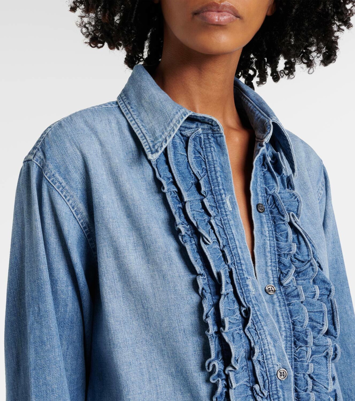 Citizens of Humanity Ruffled denim shirt Citizens of Humanity