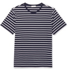 Sandro - Striped Pima Cotton-Jersey T-Shirt - Men - Navy