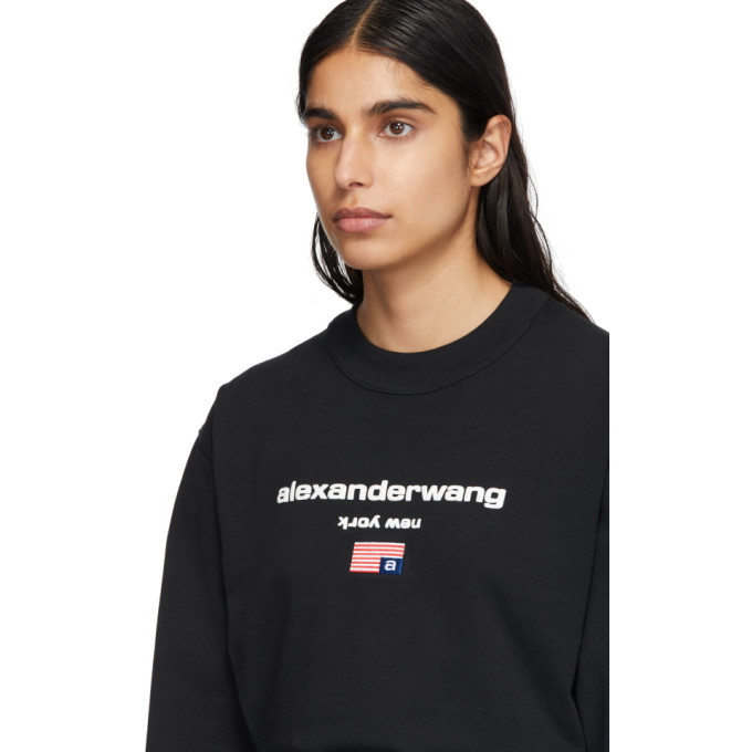 Alexander Wang Black Flag Long Sleeve T-Shirt Alexander Wang