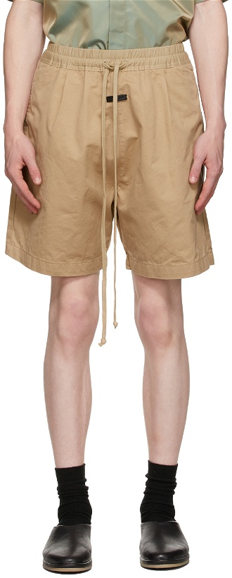 Photo: Fear of God Beige Trouser Shorts