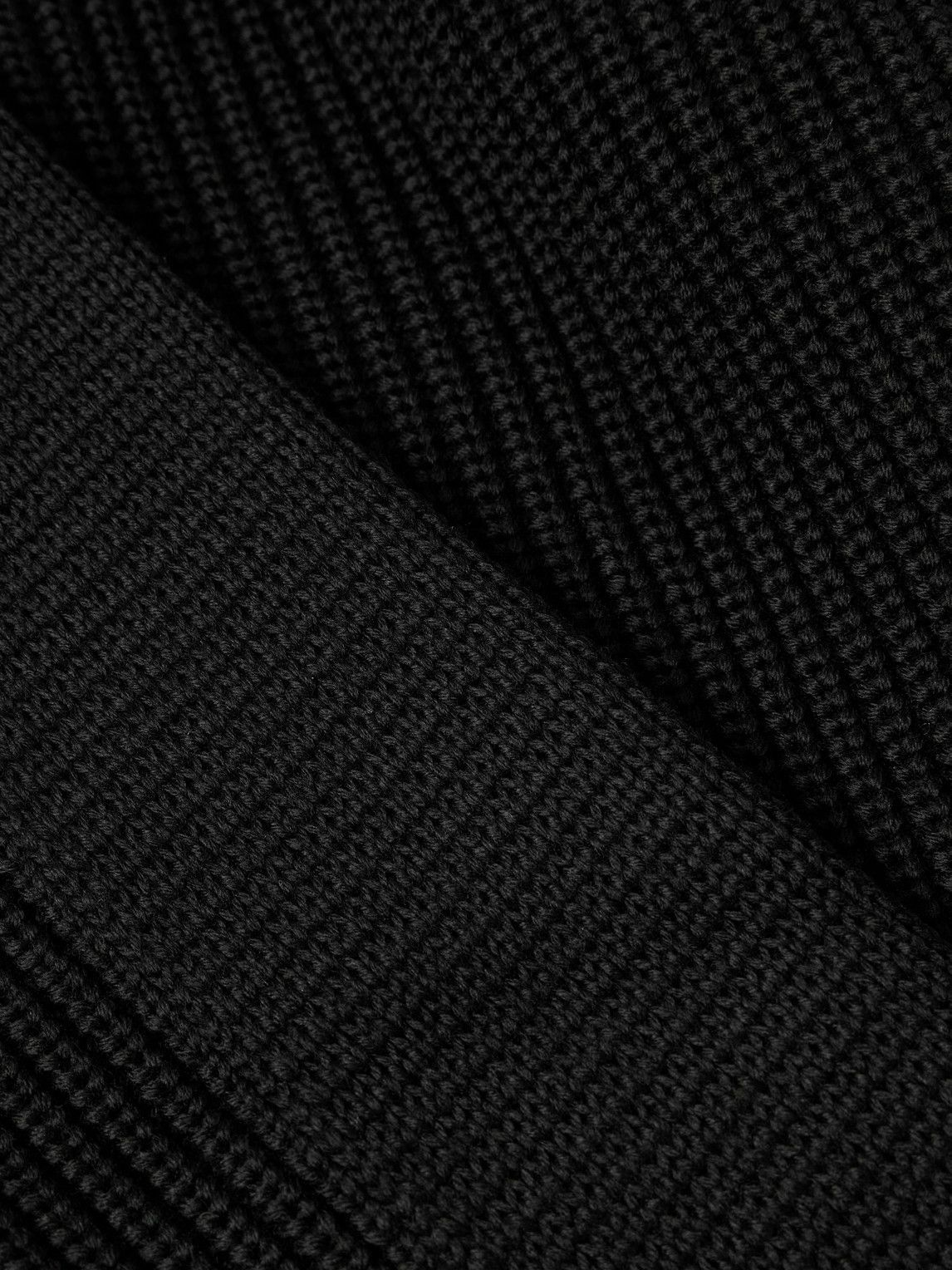 S.N.S. Herning - Robust Slim-Fit Ribbed Merino Wool Sweater - Black