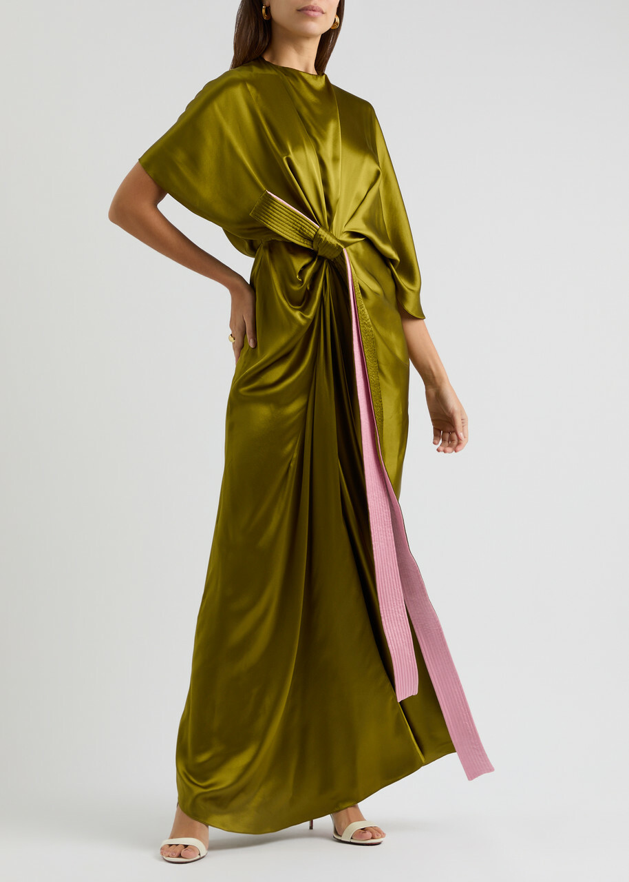 draped silk dresses crossword Gray Reef Draped Dress | Open Back Dress