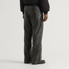 END. x Samsøe Samsøe Men's Savalentin Leather Trousers in Washed Black Olive