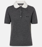 Miu Miu Logo cashmere polo shirt