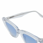 Monokel Women's Moon Sunglasses in Crystal/Blue
