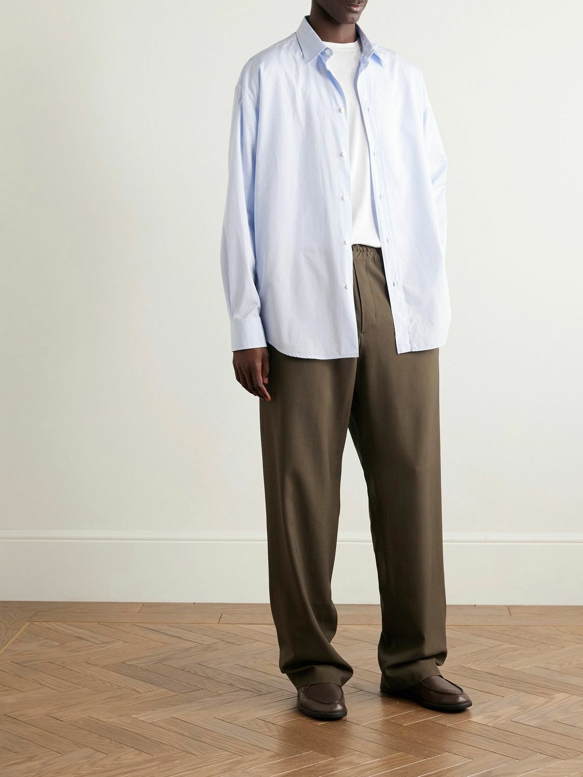 The Row - Ari Straight-Leg Wool Trousers - Brown