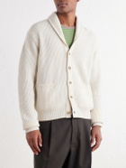 Altea - Ribbed Virgin Wool Cardigan - Neutrals