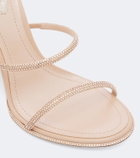 Rene Caovilla Cleo crystal-embellished satin sandals