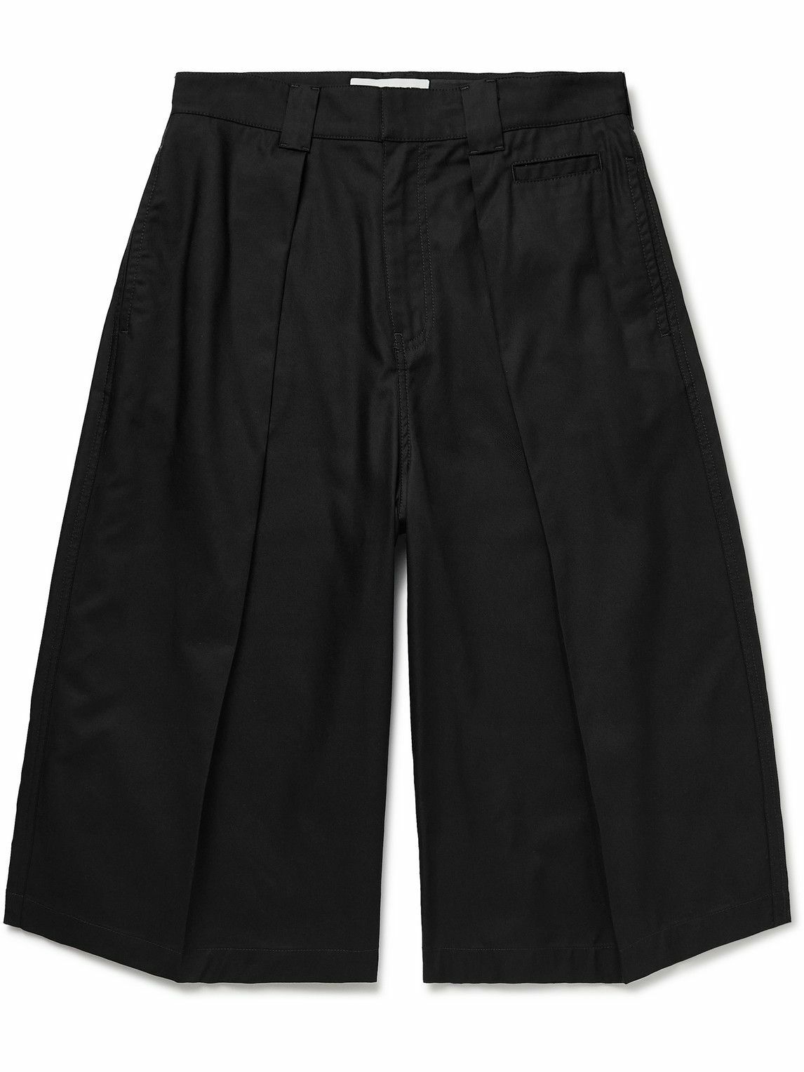 LOEWE - Paula's Ibiza Wide-Leg Pleated Cotton-Twill Shorts