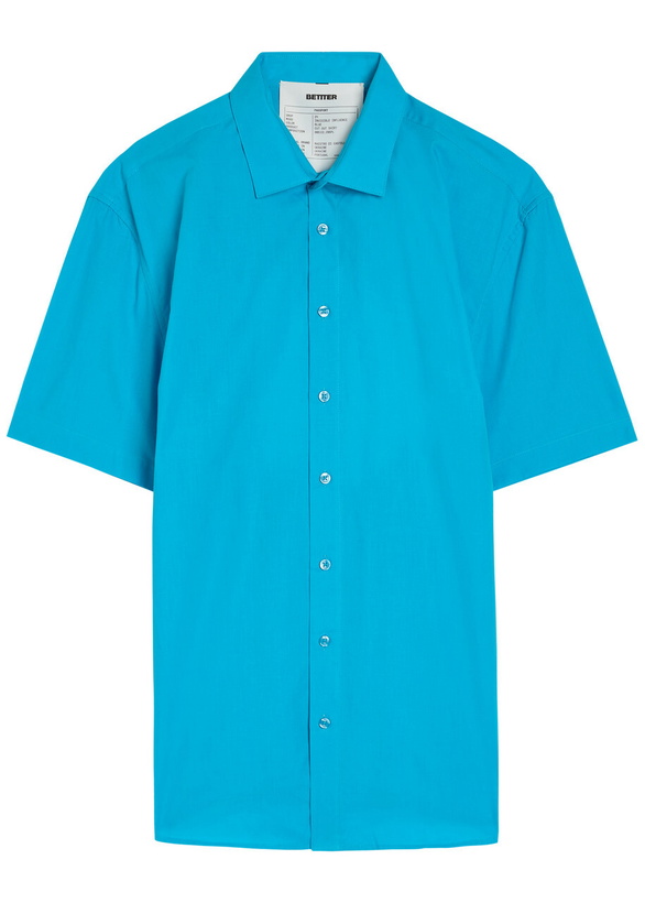 Photo: Bettter Cut out Cotton-blend Shirt Blue