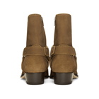 Saint Laurent Brown Wyatt Harness Boots