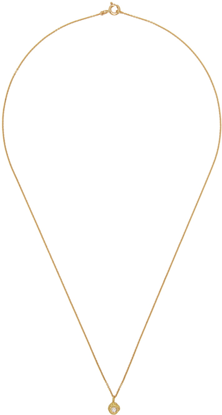 ELHANATI Gold Solitaire VVS Diamond Small Iman Necklace Elhanati