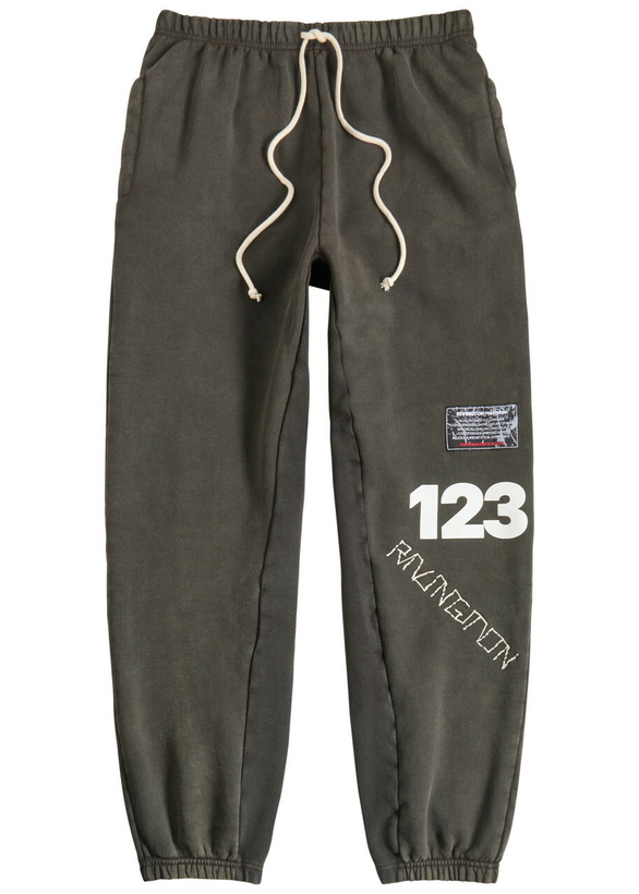 Photo: Rivington Roi Rebis Cva Uso-123 Logo-appliquéd Cotton Sweatpants Black