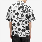 Jacquemus Men's Jean Cubic Flowers Vacation Shirt in Black/White