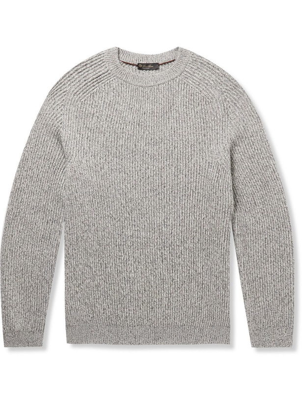 Photo: Loro Piana - Ribbed Cashmere Sweater - Gray