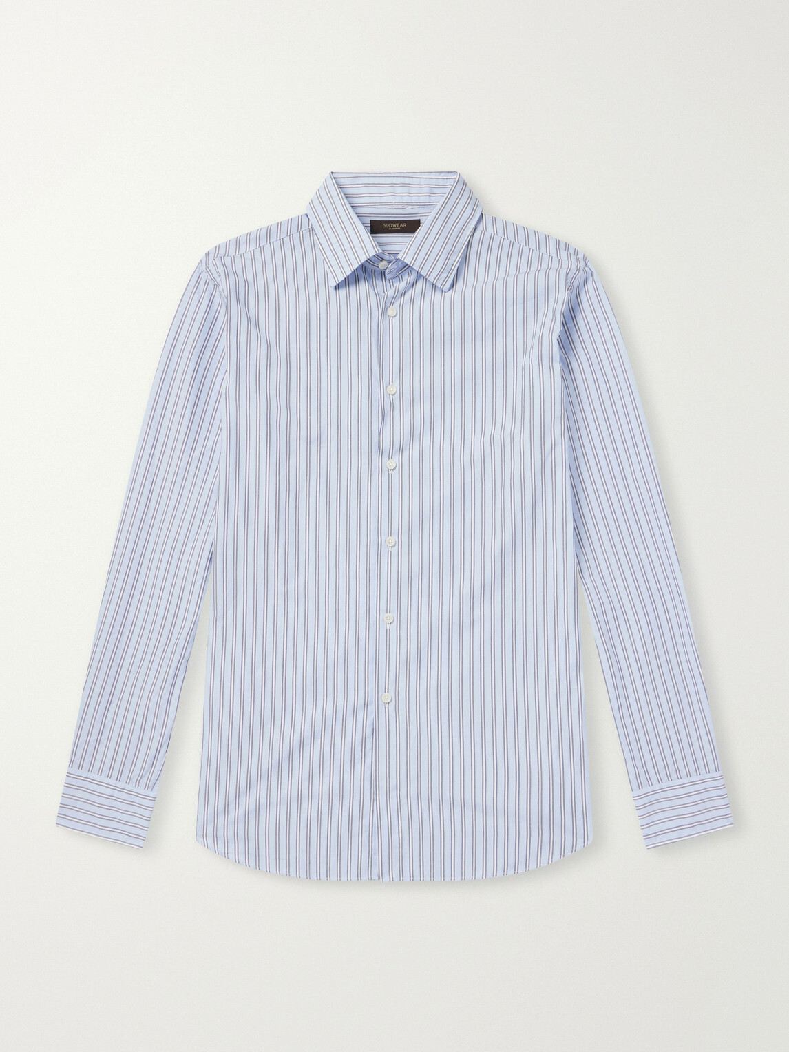 Slowear - Glanshirt Striped Cotton-Poplin Shirt - Blue