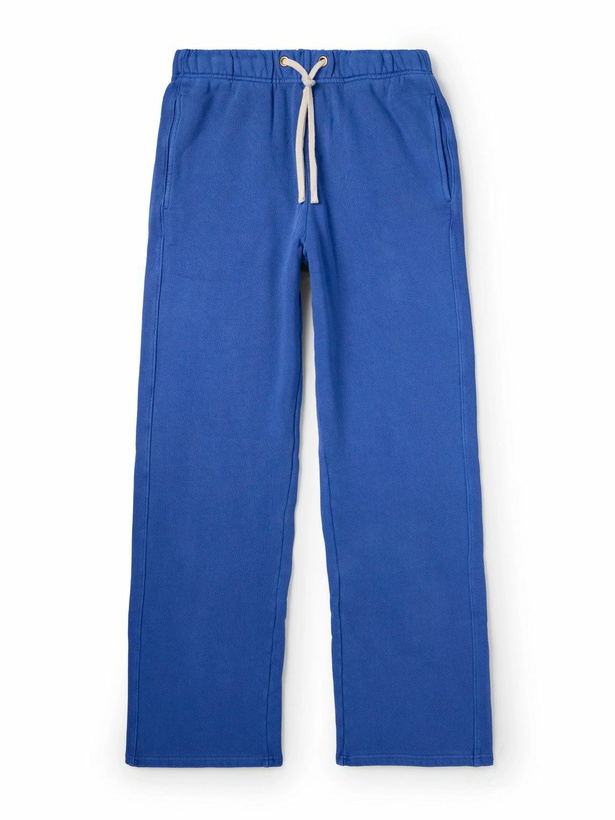 Photo: Les Tien - Straight-Leg Garment-Dyed Cotton-Jersey Sweatpants - Blue