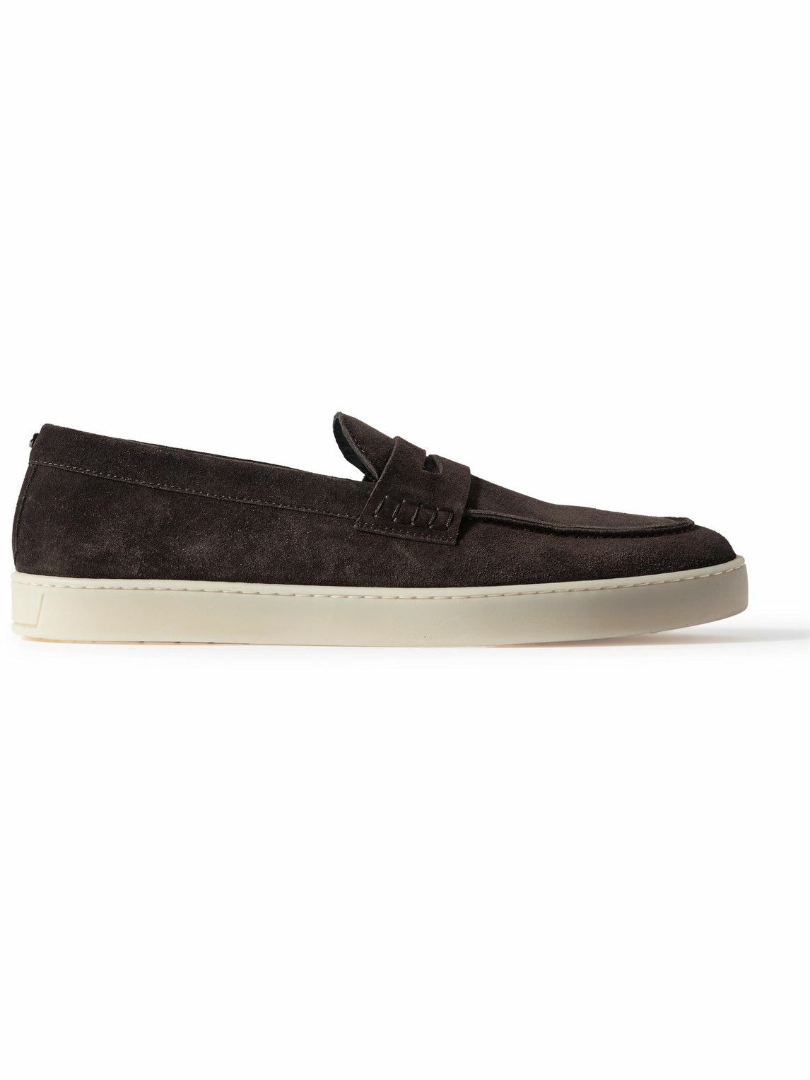 Canali - Suede Penny Loafers - Brown