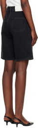 Loulou de Saison Black Isu Lds Denim Shorts