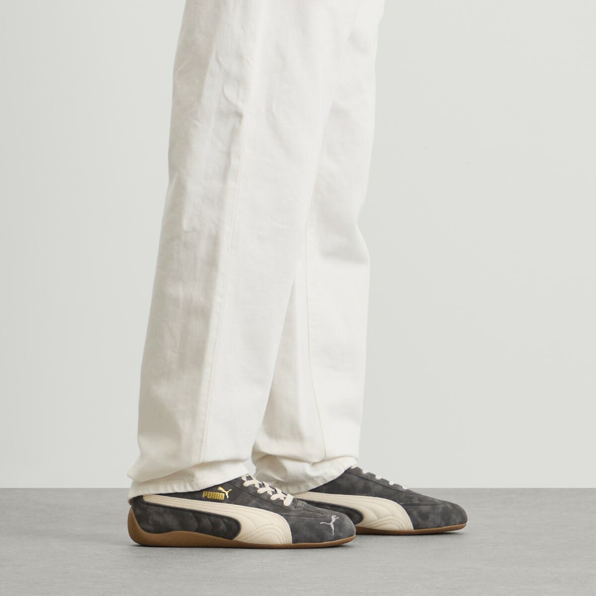 Puma Speedcat Faded Sneaker in Cast Iron/Alpine Snow