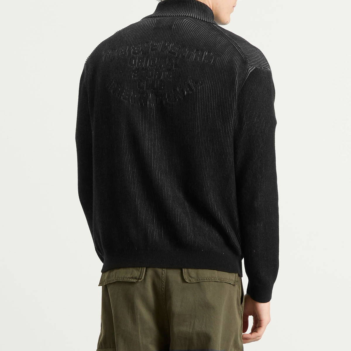 thisisneverthat Men's Full Zip Cardigan in Black