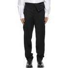 Y/Project Black Classic Asymmetric Waist Trousers