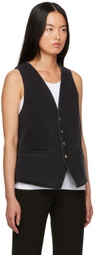 Ann Demeulemeester Black Charlotte Denim Vest