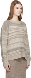 Lauren Manoogian SSENSE Exclusive Gray Jacquard Crewneck Sweater