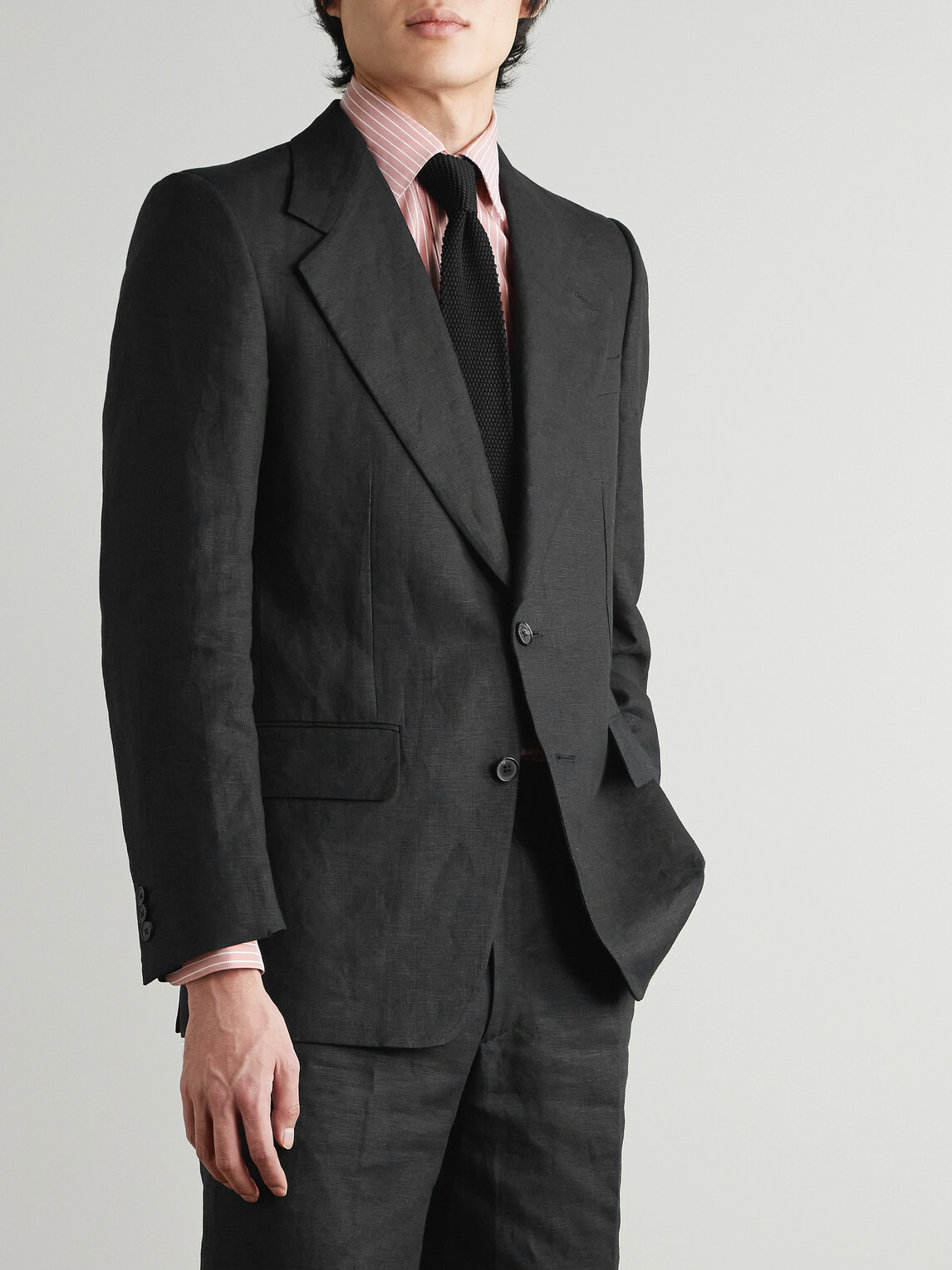 Husbands - Linen Suit Jacket - Black