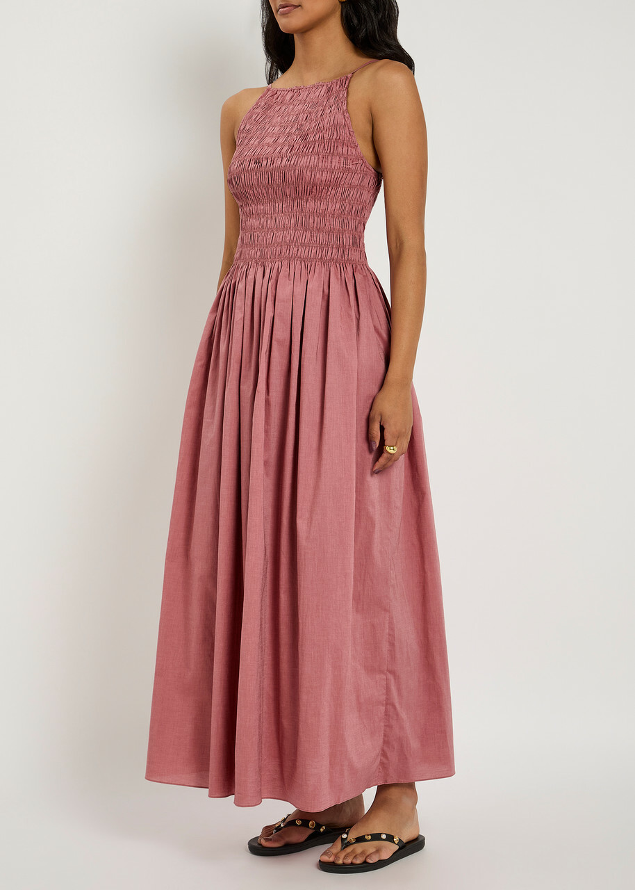faithfull pink dress Faithfull Lydie A-line Mini Dress | Pink