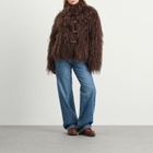 Peachy Den Women's Patti Faux Fur Coat in Chocolate