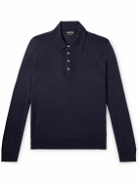 TOM FORD - Slim-Fit Wool Polo Shirt - Blue
