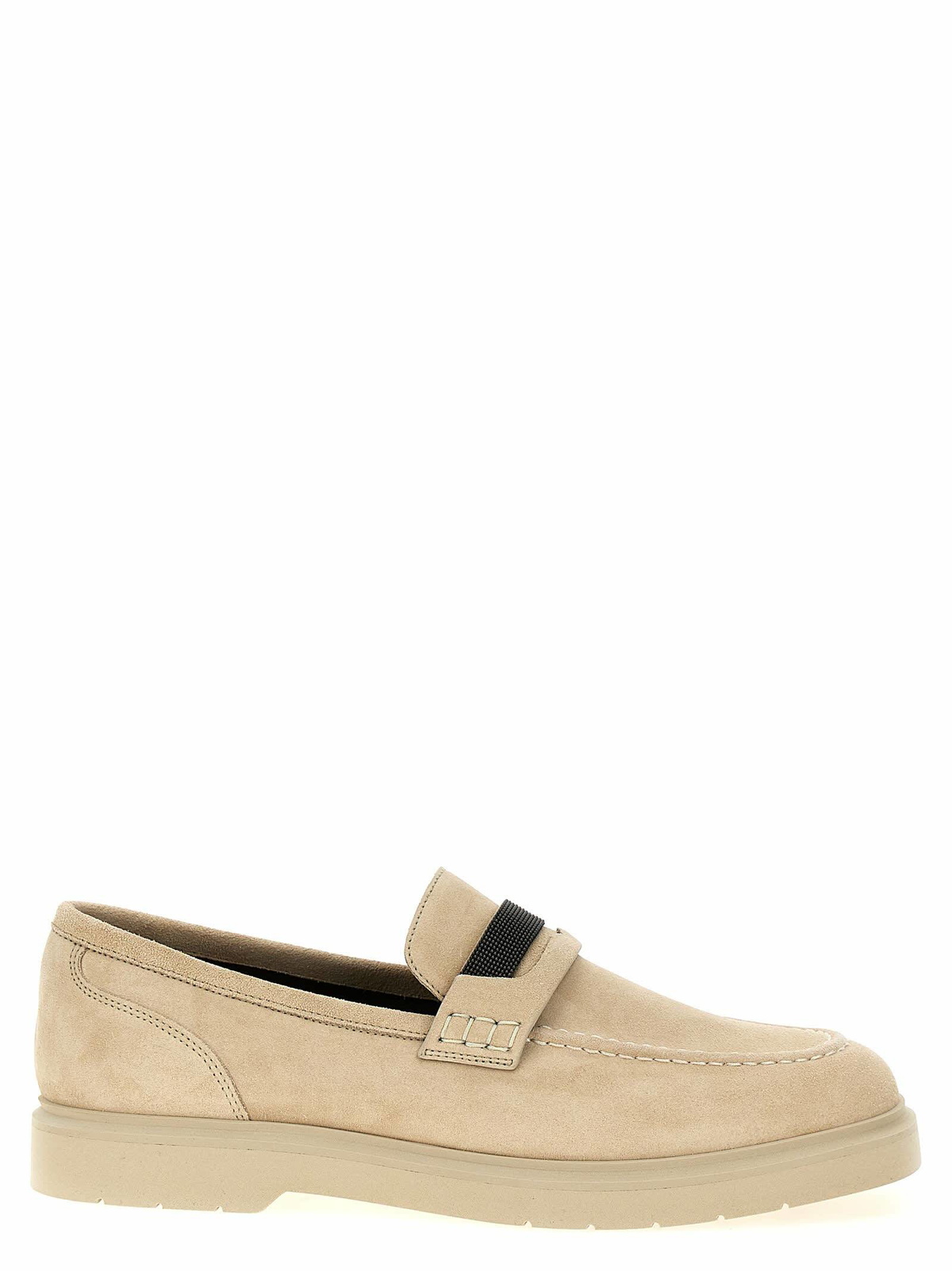 Brunello Cucinelli - Embellished suede loafers Brunello