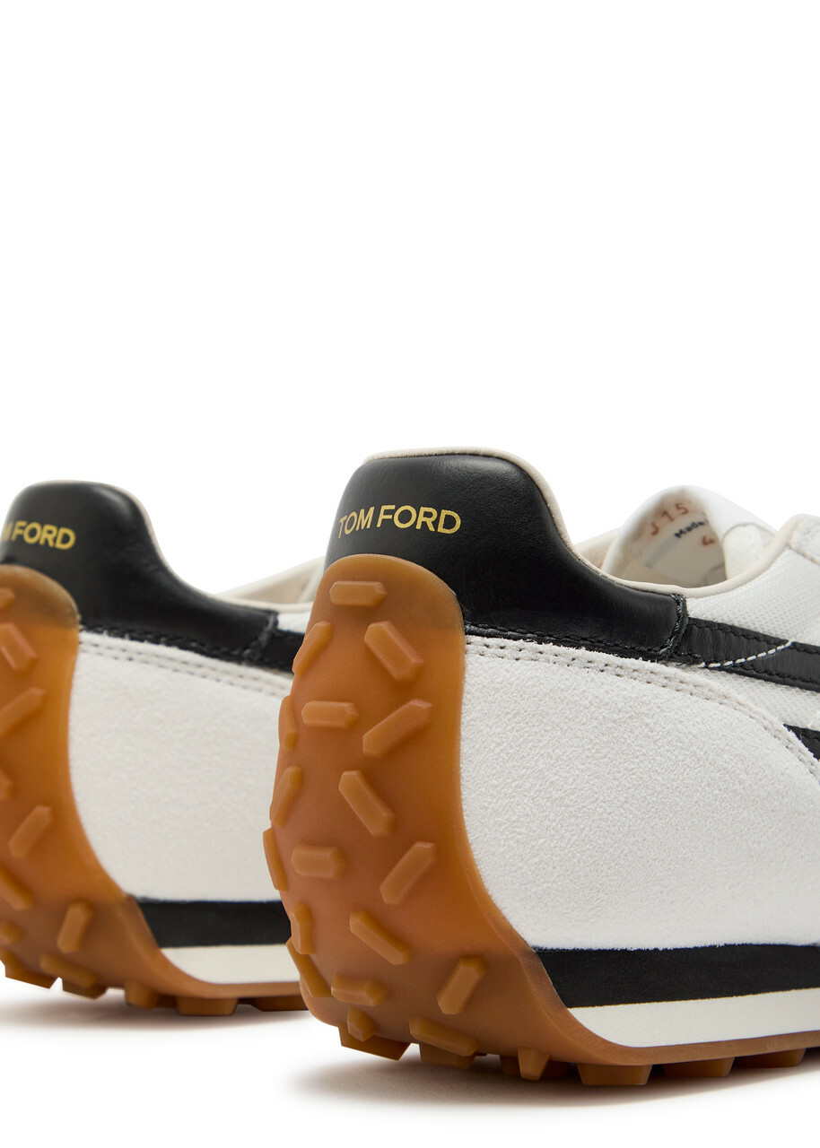 Tom Ford Mick Panelled Mesh-knit Sneakers White