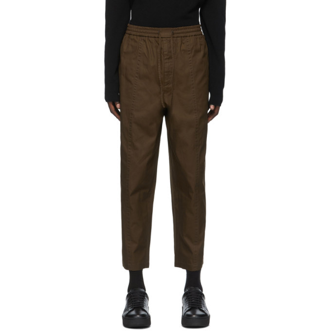 Photo: Jil Sander Khaki Gabardine Cropped Trousers