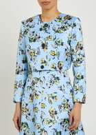 Emilia Wickstead Lizette Floral-print Duchess-satin Jacket Green