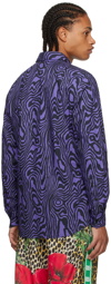 Moschino Purple Printed Shirt