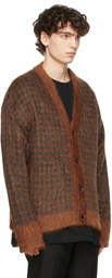 Wooyoungmi Orange Mohair Check Cardigan