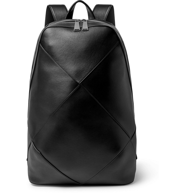 Photo: Bottega Veneta - Intrecciato Leather Backpack - Black