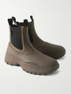 Burberry - Leather and Rubber Chelsea Boots - Green