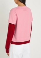 Guest In Residence Layered Long-sleeve Cotton-blend T-shirt Pink