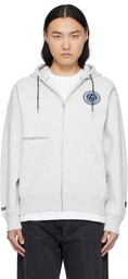 AAPE by A Bathing Ape Gray AAPE Injection Hoodie