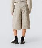 Our Legacy Split striped cotton and linen-blend capri pants