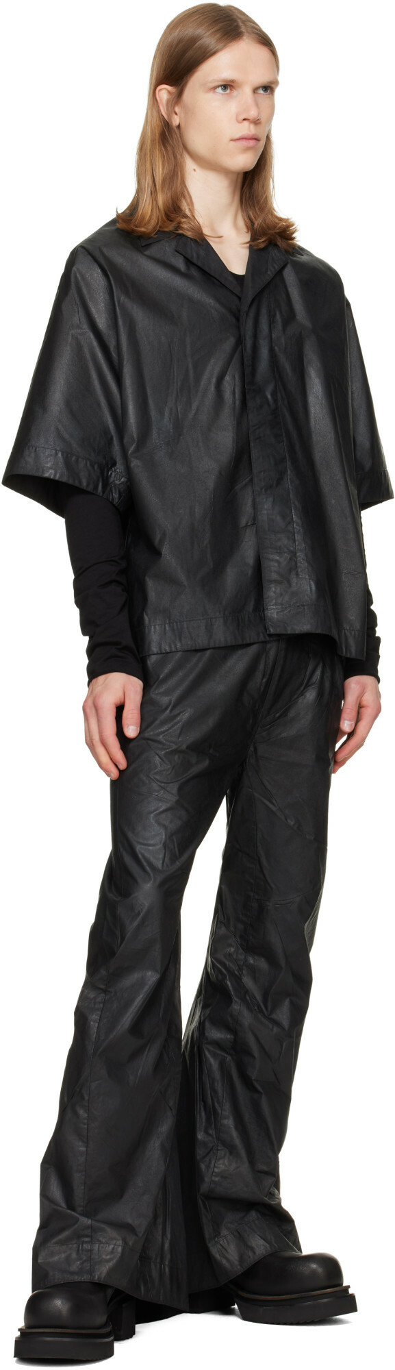 Julius Black Coated Kite Shirt