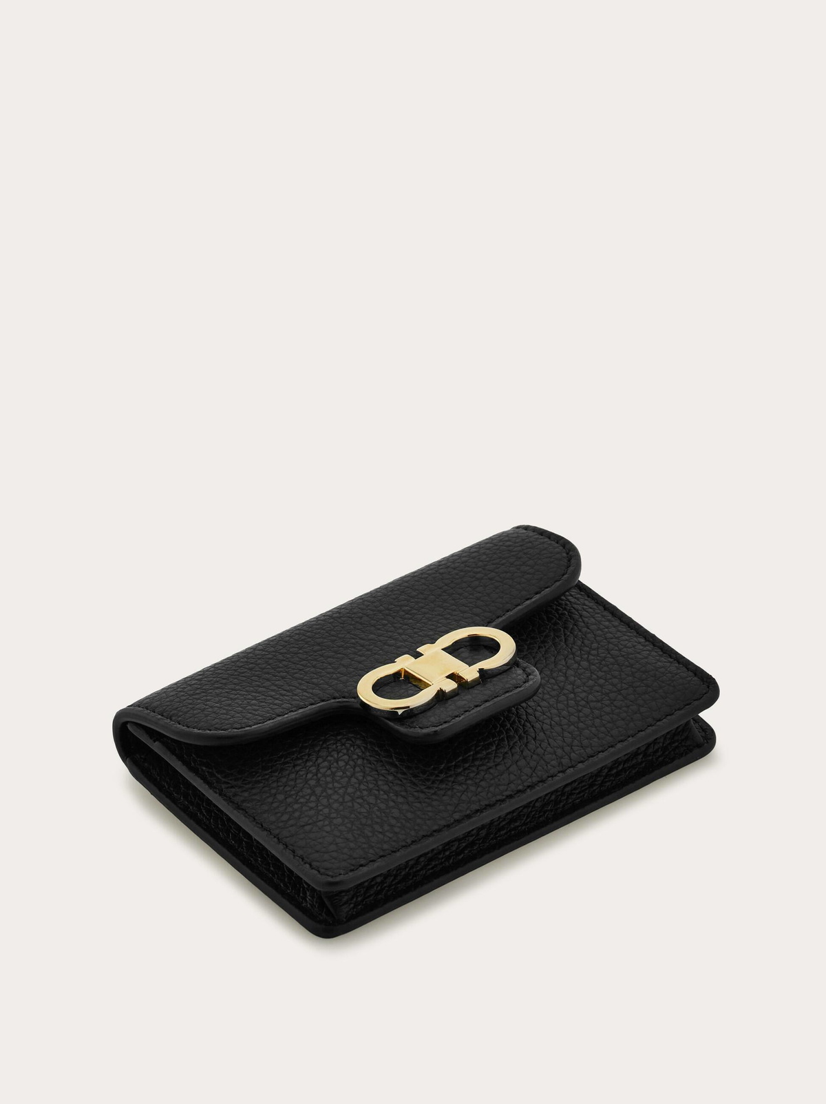 Ferragamo Womens Gancini key holder in Black