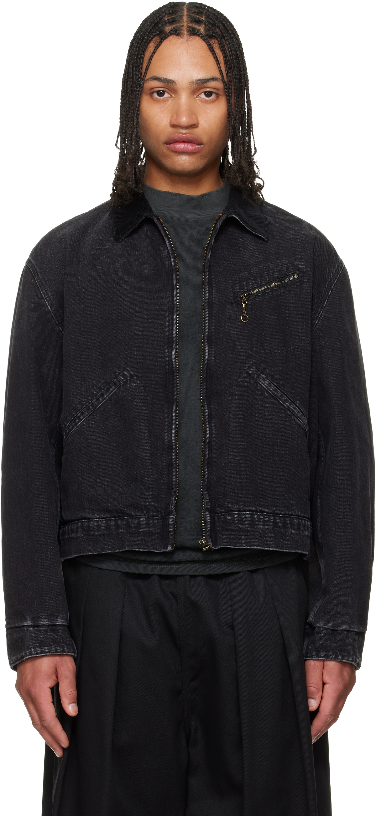 Maison Margiela 14 Silk Harrington Jacket Black Maison Margiela